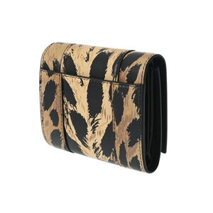 Balenciaga Leopard Tri fold Wallet Leather
